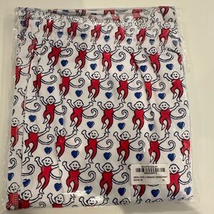 Roller Rabbit Red and Blue Monkey Print Pants